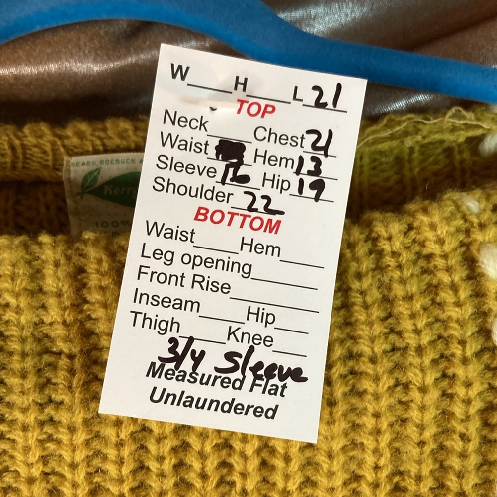 Vintage Sears Kerrybroke seater. Boat collar dolman 3/4 sleeves. 42” chest 122 - Picture 2 of 4